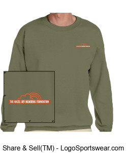 Crewneck Sweatshirt - Olive Green Design Zoom